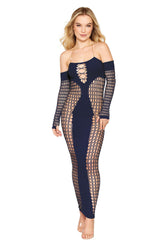 Dreamgirl Seamless Denim Bodystocking Gown One Size Fit Bodystocking